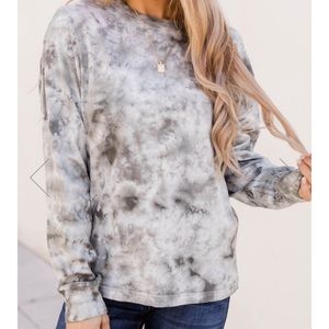 Long sleeve tie dye shirt